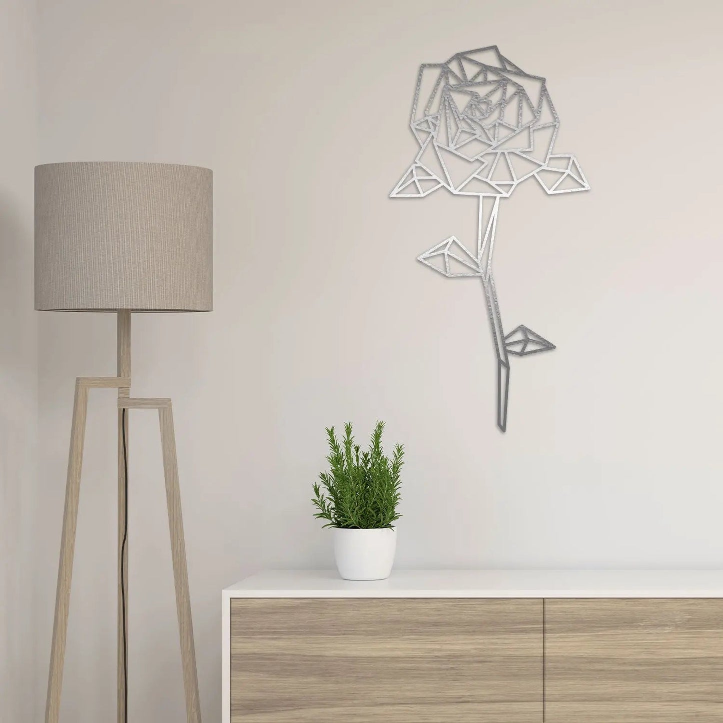 Origami Rose aus Holz -