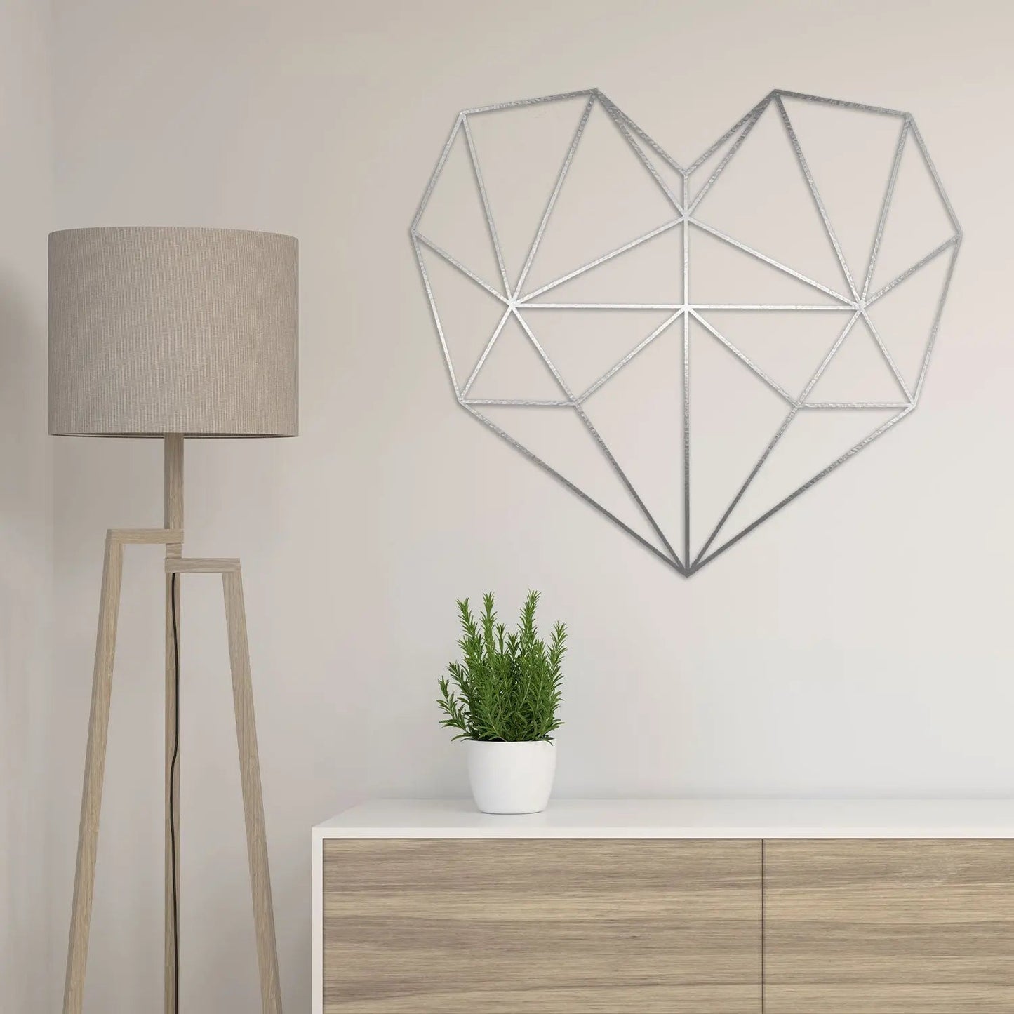 Origami 3D Herz aus Holz -