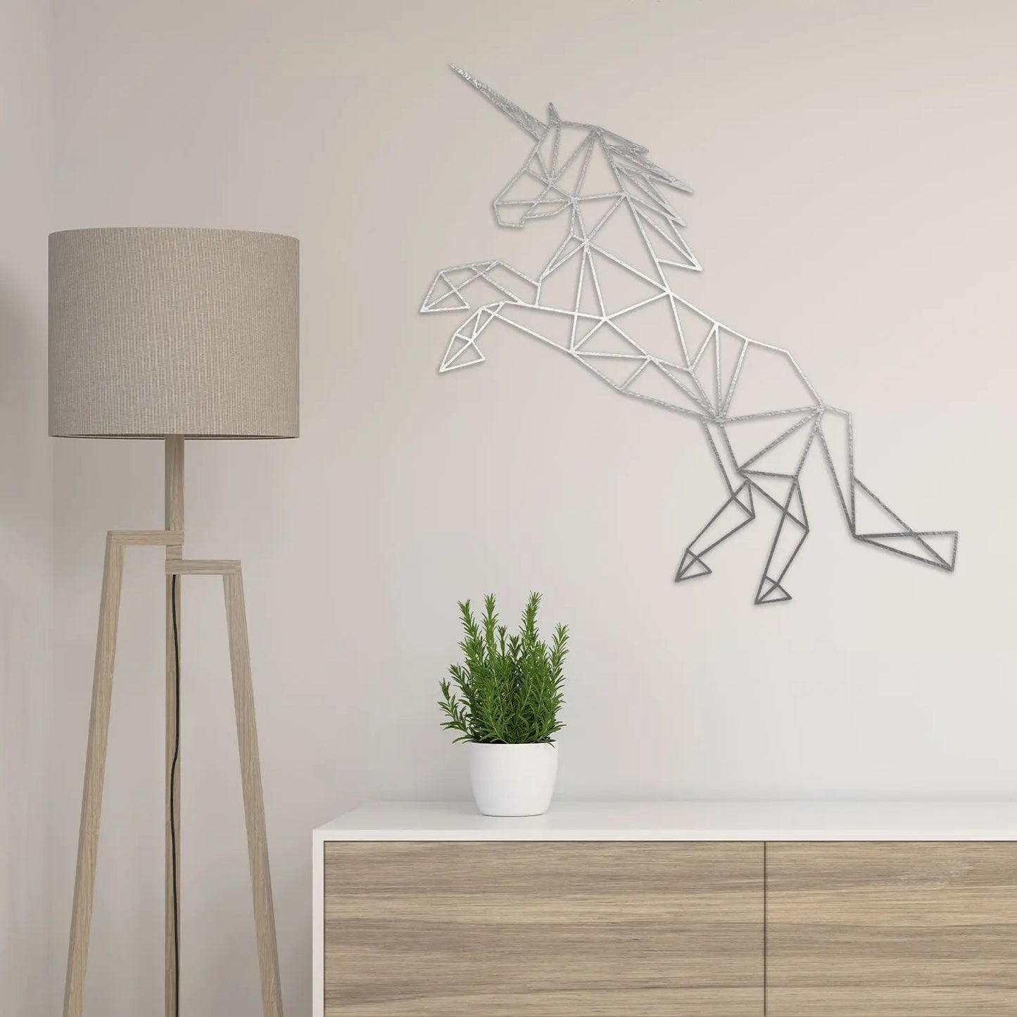 Origami Einhorn V2 aus Holz -