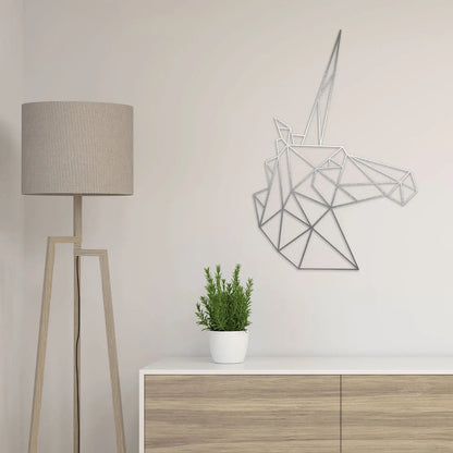 Origami Einhornkopf aus Holz -