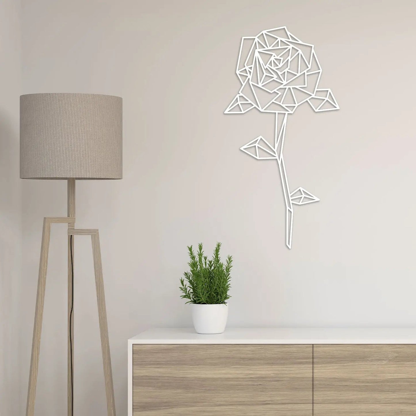 Origami Rose aus Holz -