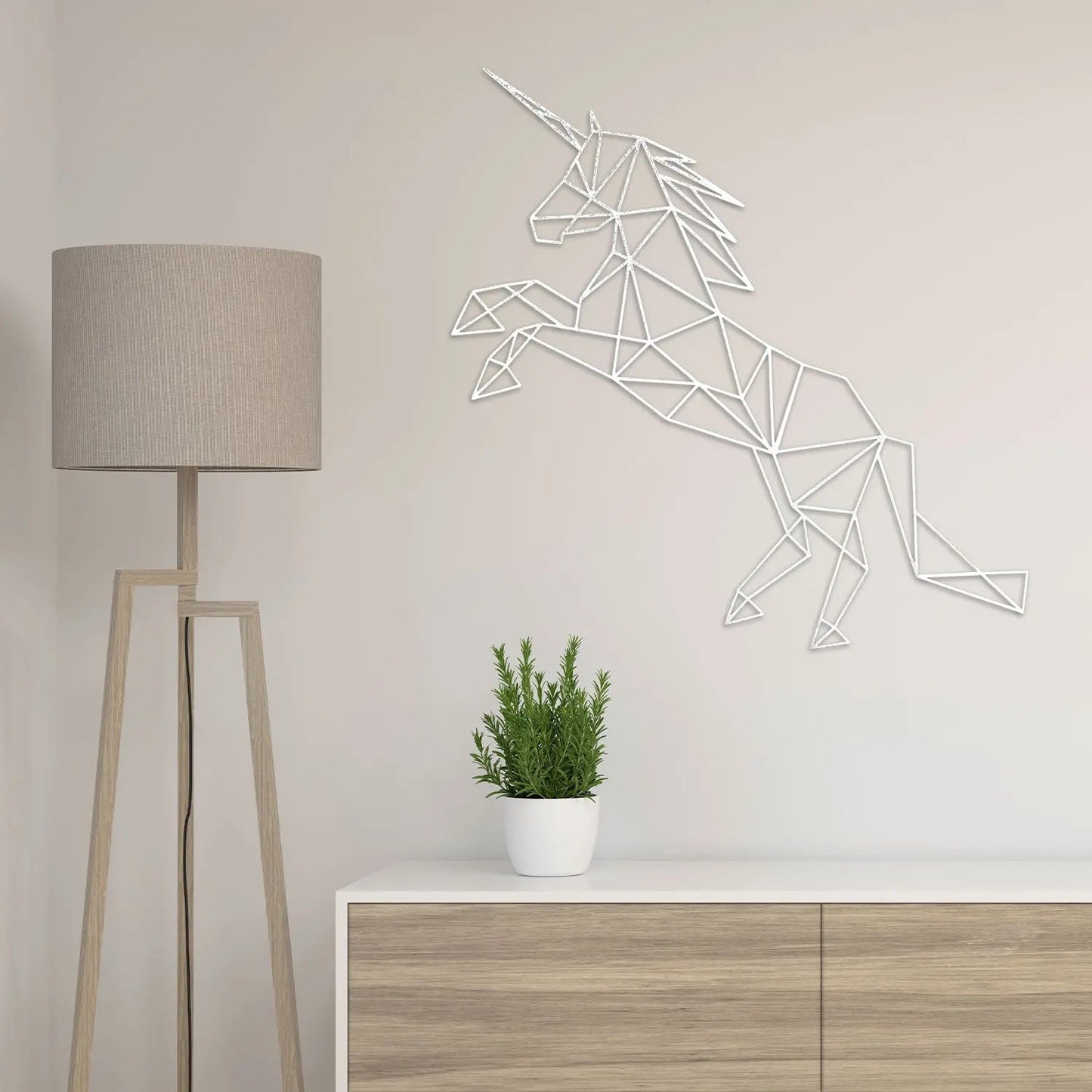 Origami Einhorn V2 aus Holz -
