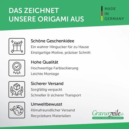 Origami Rose aus Holz -