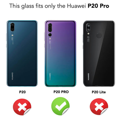 NALIA Schutzglas kompatibel mit Huawei P20 Pro, 3D Full-Cover Displayschutz Hüllen-Kompatibel, 9H gehärtete Glas-Schutzfolie Handy-Folie Schutz-Film, Clear HD Screen Protector - Transparent (schwarz)