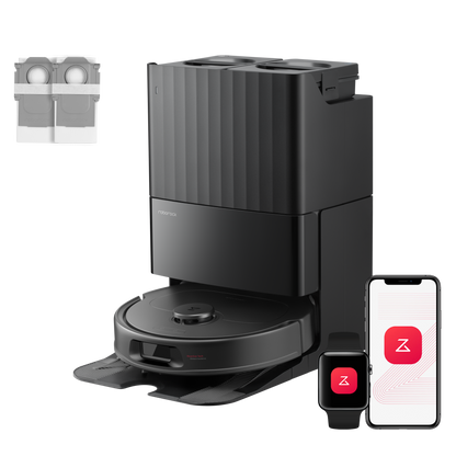 Roborock QV 35A Saugroboter Set (verbessert von Qrevo S) mit Multifunktionsdock (mit Staubsaugerbeutel*2 Stück)