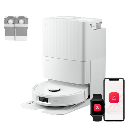 Roborock QV 35A Saugroboter Set (verbessert von Qrevo S) mit Multifunktionsdock (mit Staubsaugerbeutel*2 Stück)