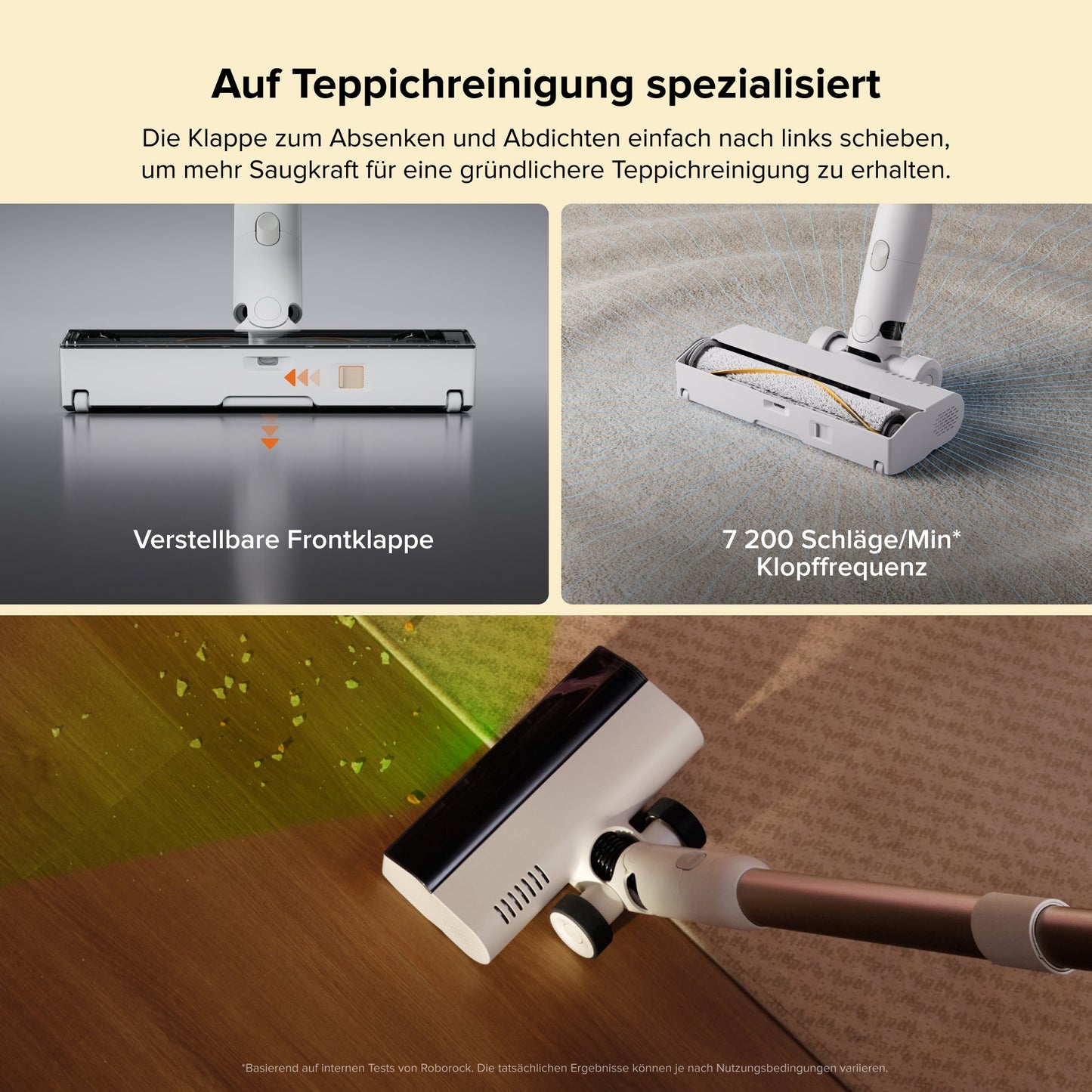 Roborock H60 Hub Akku-Staubsauger mit Absaugstation