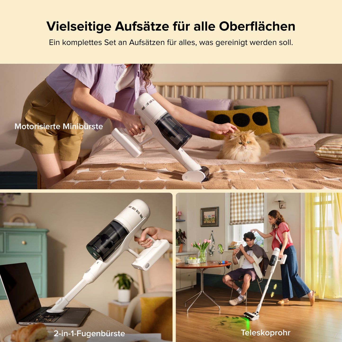 Roborock H60 Hub Akku-Staubsauger mit Absaugstation