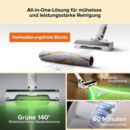 Roborock H60 Hub Akku-Staubsauger mit Absaugstation