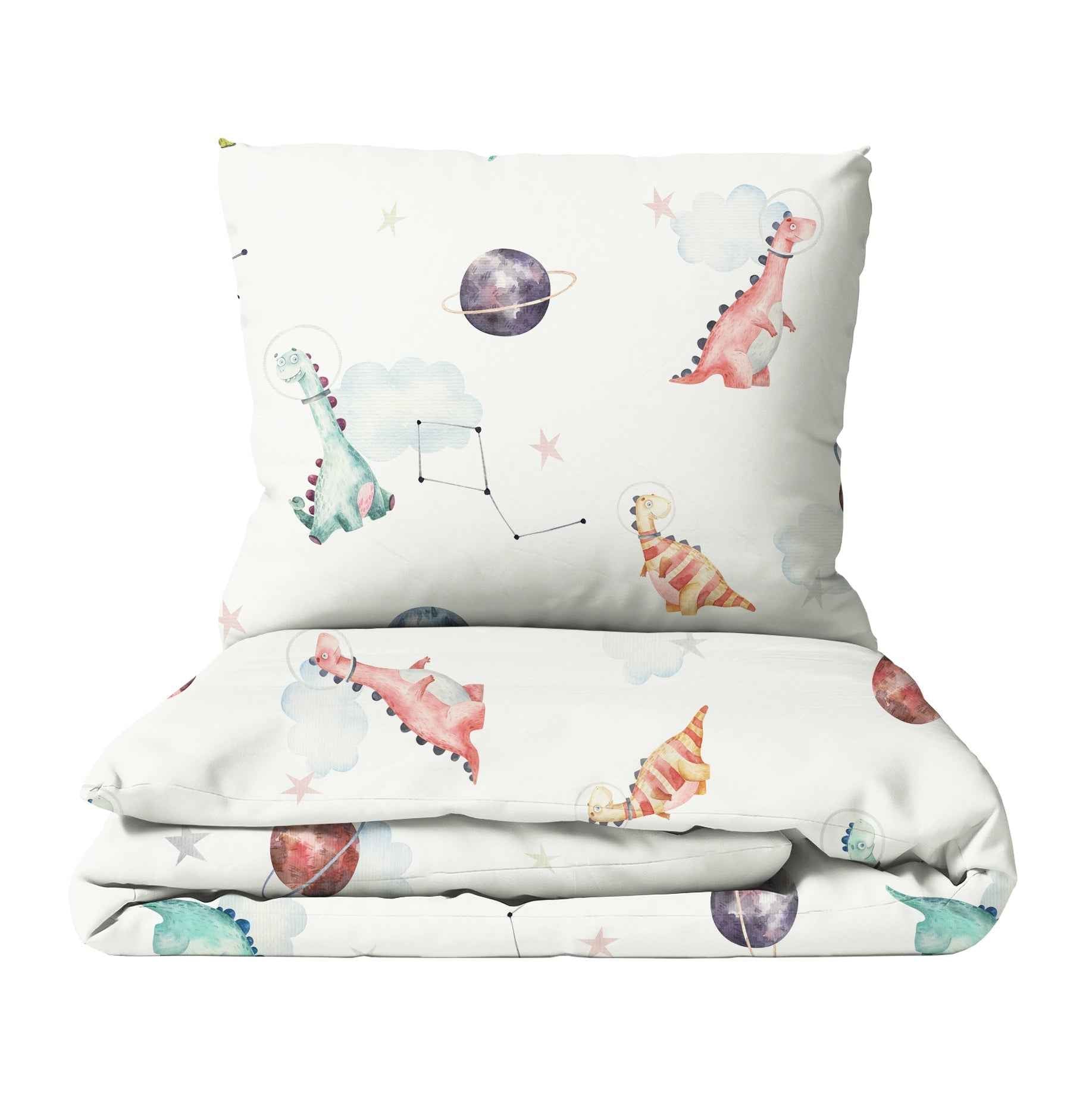 "Dino Galaxy" Premium Kinderbettwäsche