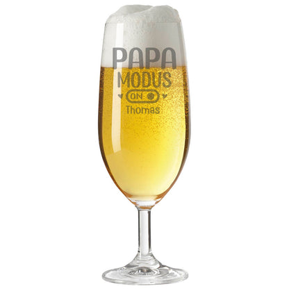 Leonardo Bierglas mit Gravur "Papa Modus" mit Namen
