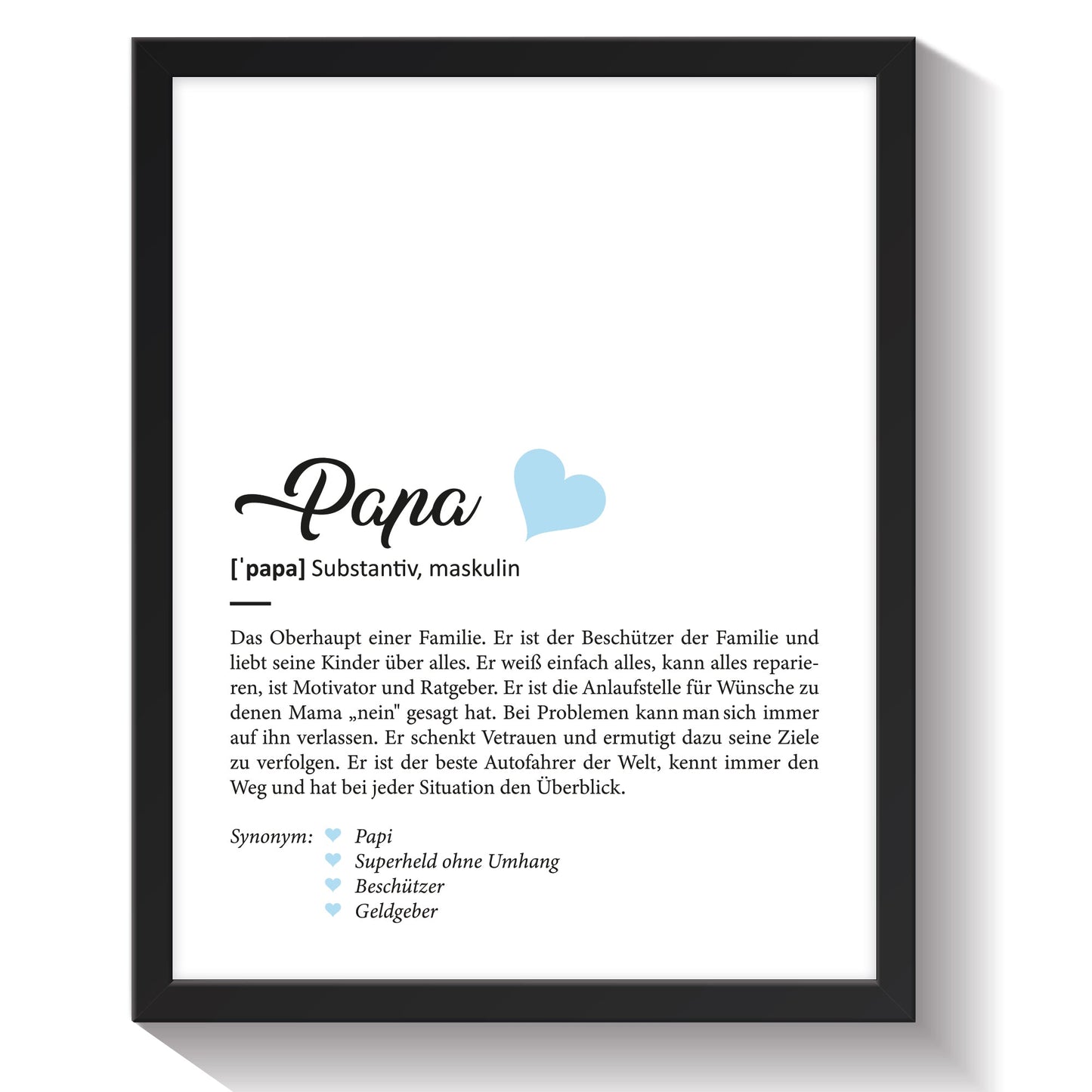 Definition Poster, Kunstdrucke & Worterklärung auf DIN A4 Premium-Foto-Papier