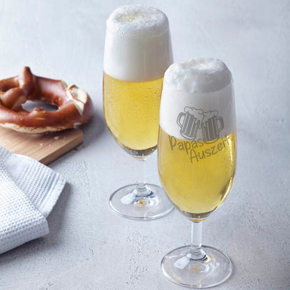 Leonardo Bierglas mit Gravur "Papas Auszeit"