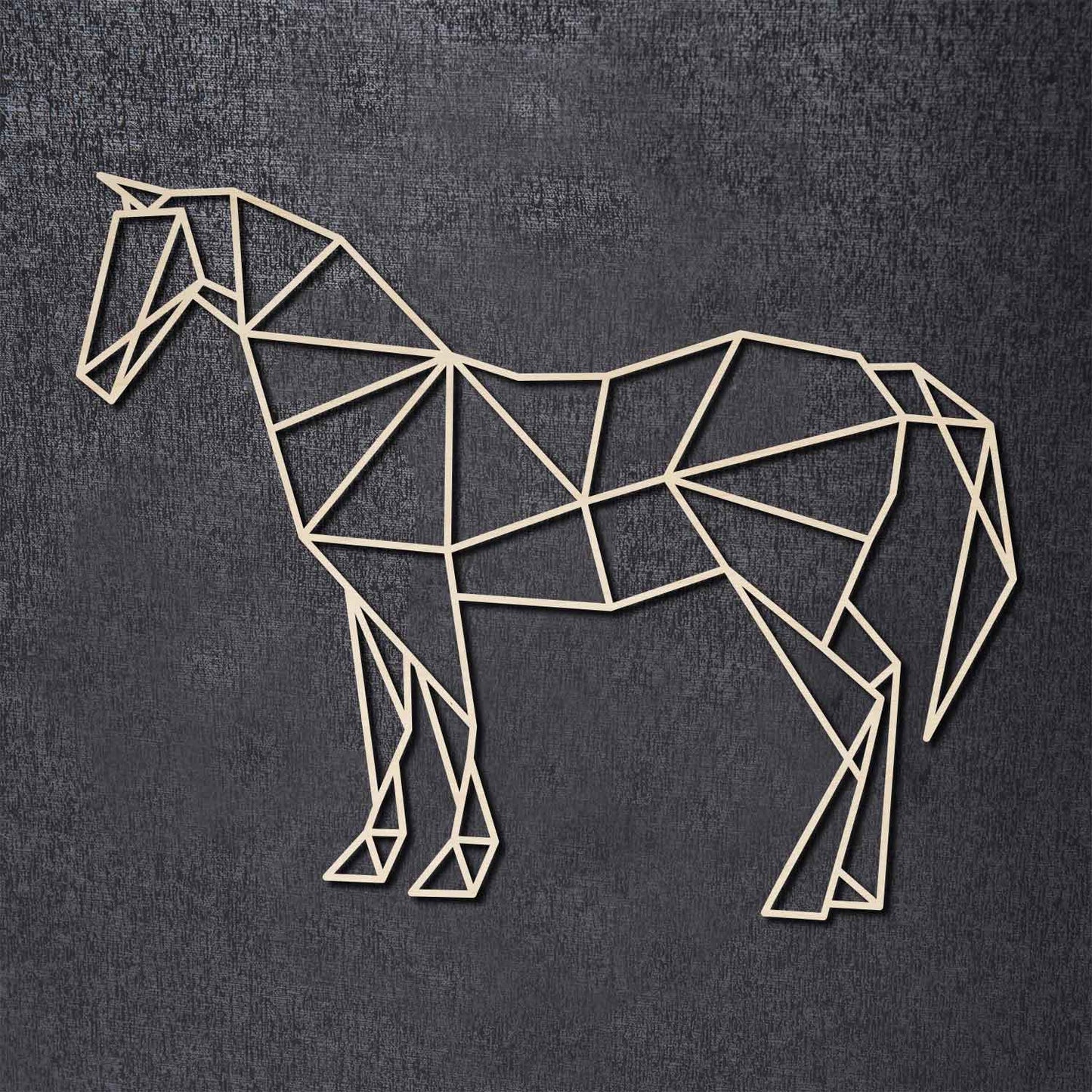 Origami Pferd aus Holz -