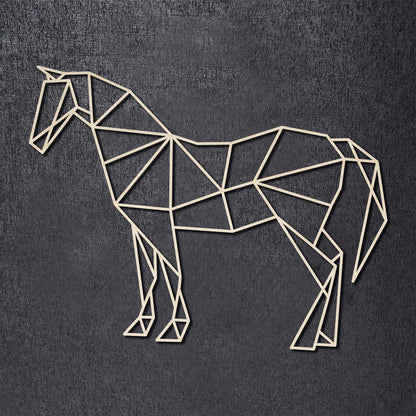 Origami Pferd aus Holz -