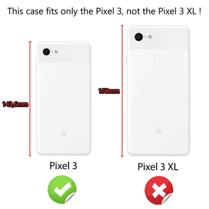 NALIA Schutzglas kompatibel mit Google Pixel 3, 9H Full-Cover Display Schutz Glas-Folie, Dünne Handy Schutzfolie Bildschirm-Abdeckung, Schutz-Film Clear HD Screen Protector - Transparent (schwarz)