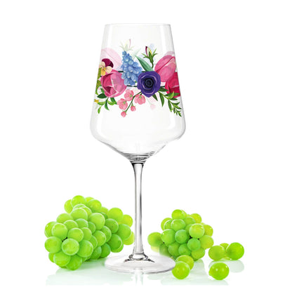 Leonardo Puccini Weingläser mit UV-Druck im Blumenbouquet Design im Set