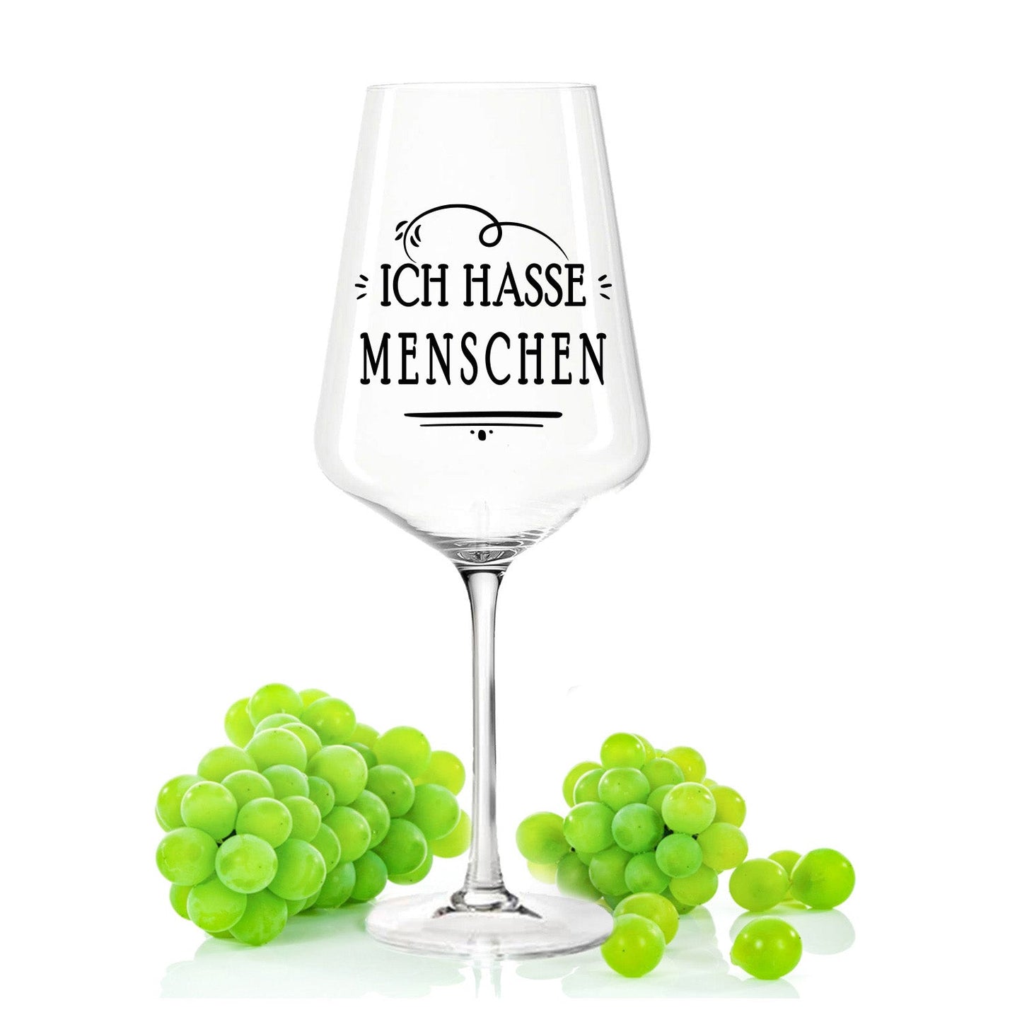 Leonardo Weingläser mit UV-Druck "Ich hasse Menschen"