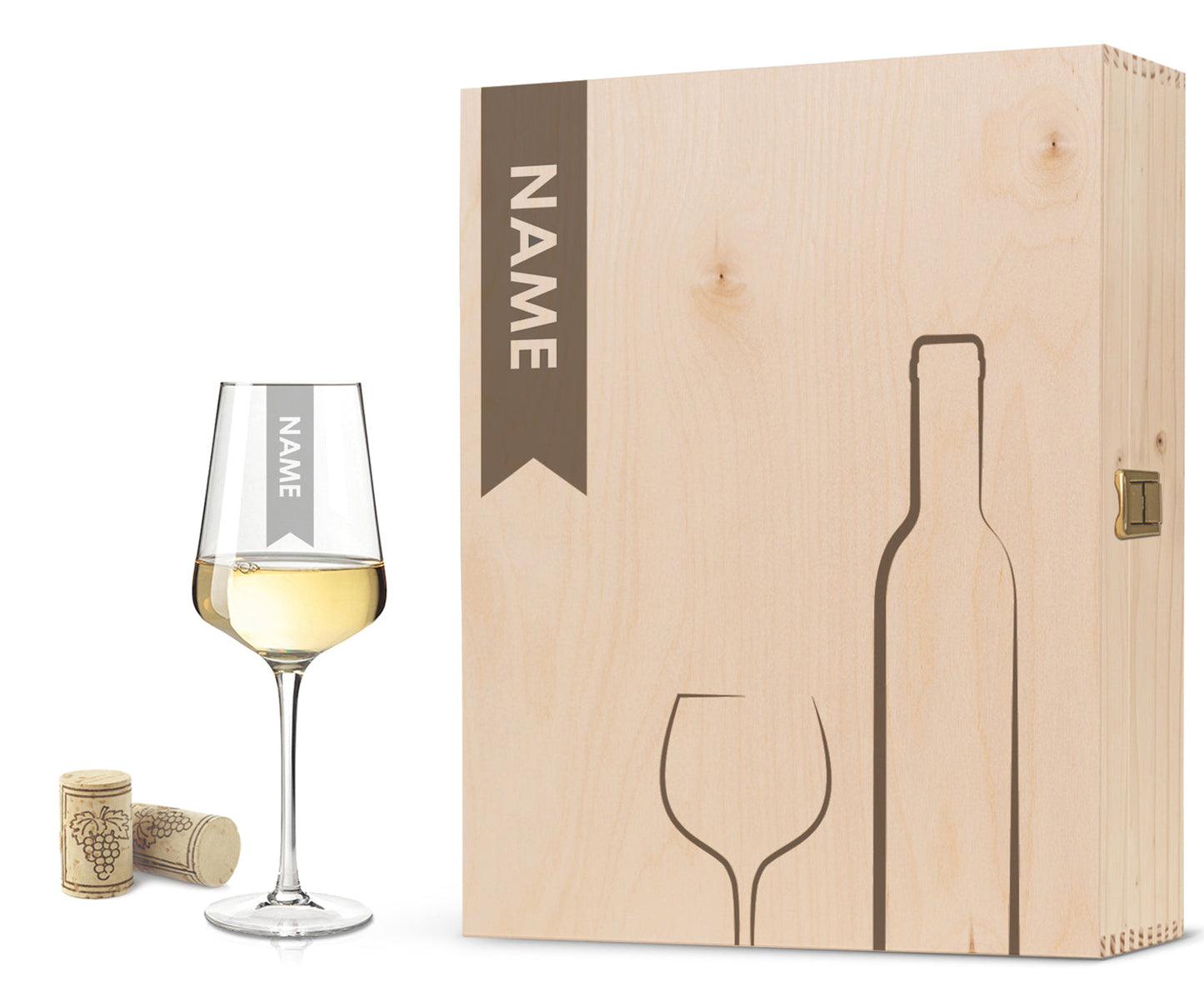 Leonardo Glas mit Gravur - "Elegant"