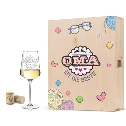 Leonardo Weinglas mit Gravur "Oma ist die Beste"