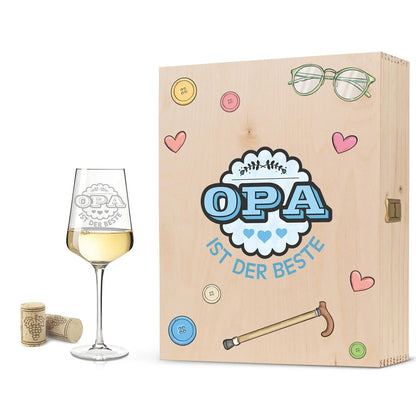 Leonardo Weinglas mit Gravur "Opa ist der Beste"