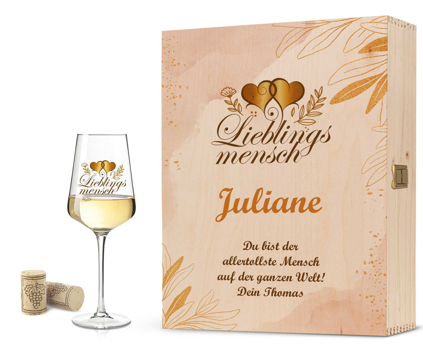 Leonardo Weinglas mit UV-Druck "Lieblingsmensch"