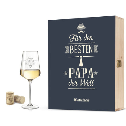 Leonardo Weinglas mit Gravur "Bester Papa der Welt"