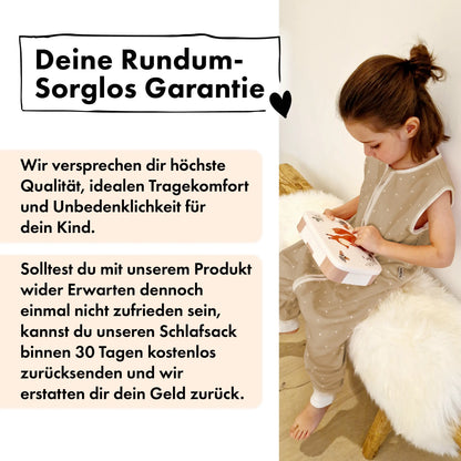 Sommer-Schlafsack mit Füßen Zarter Tupfen Taupe