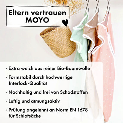 Sommer-Schlafsack mit Füßen Regenbogen Mint