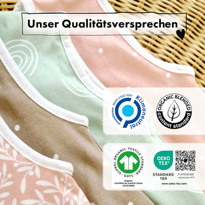 Sommer-Schlafsack mit Füßen Zarter Tupfen Rosé