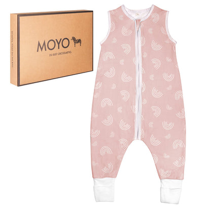 Babyschlafsack mit Füßen Zarter Regenbogen Rosé- 2.5 TOG
