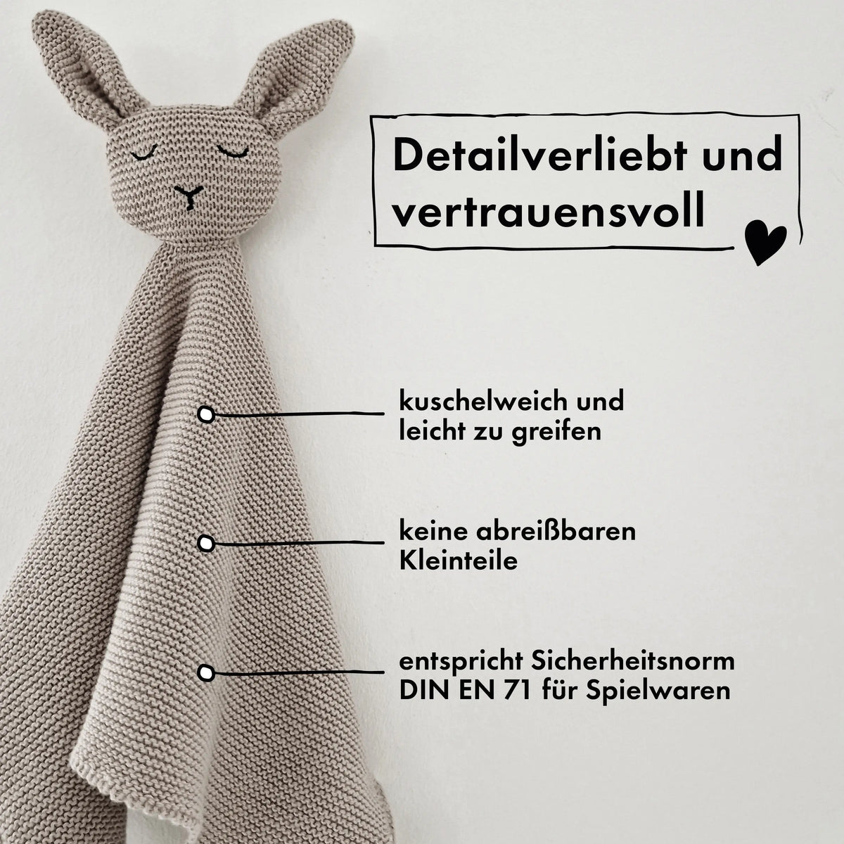Baby Geschenkset "Hej Baby" Grau