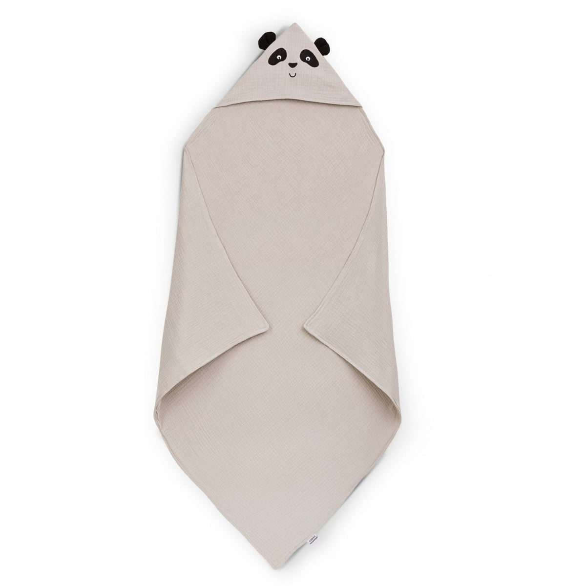 Kapuzenhandtuch Panda Baby, Beige 80x80 cm