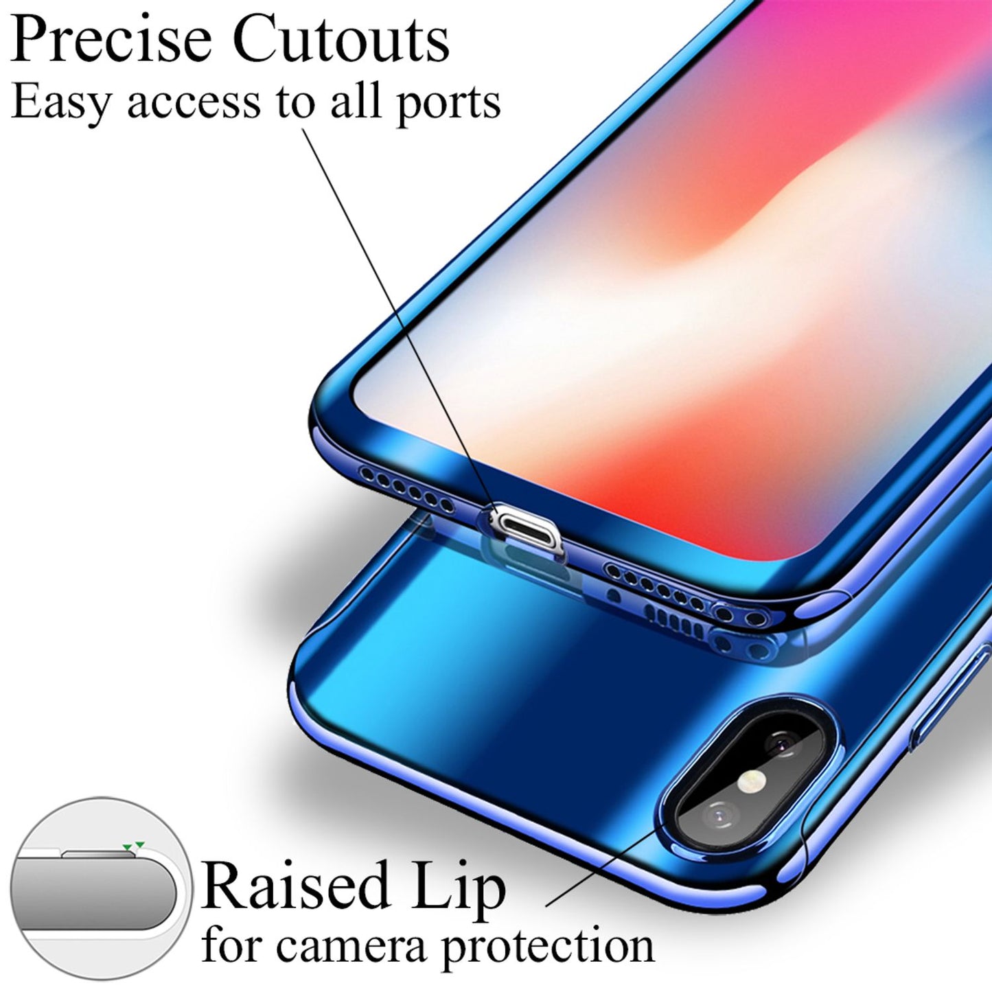 NALIA 360 Grad Handyhülle kompatibel mit Apple iPhone XS Max, Full-Cover & Schutzglas vorne hinten Hülle Doppel-Schutz Dünn Ganzkörper Case Etui Handy-Tasche Bumper & Displayschutz