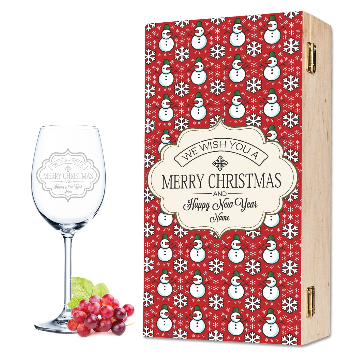 Leonardo Weinglas mit Gravur - Wish you Merry Christmas