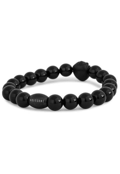 Regis Beaded Bracelet Matte Black - Black