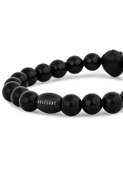 Regis Beaded Bracelet Matte Black - Black