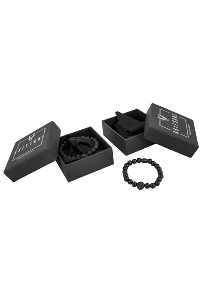 Regis Beaded Bracelet Matte Black - Lavastone