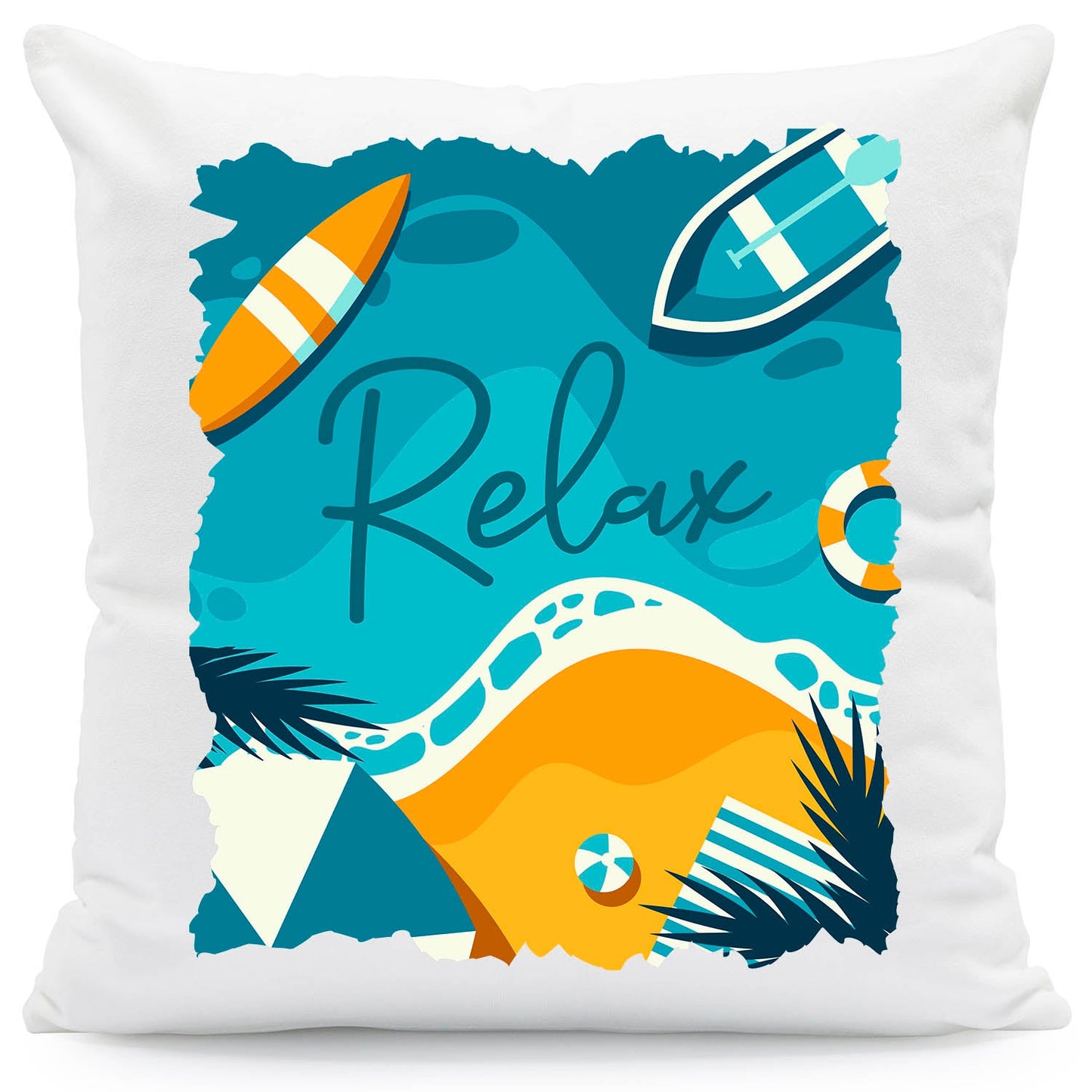 Bedrucktes Kissen mit Spruch Relax