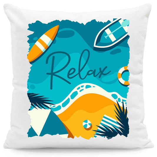 Bedrucktes Kissen mit Spruch Relax