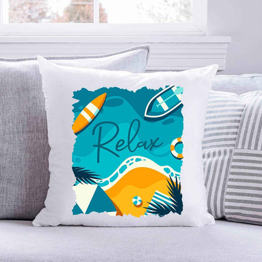 Bedrucktes Kissen mit Spruch Relax