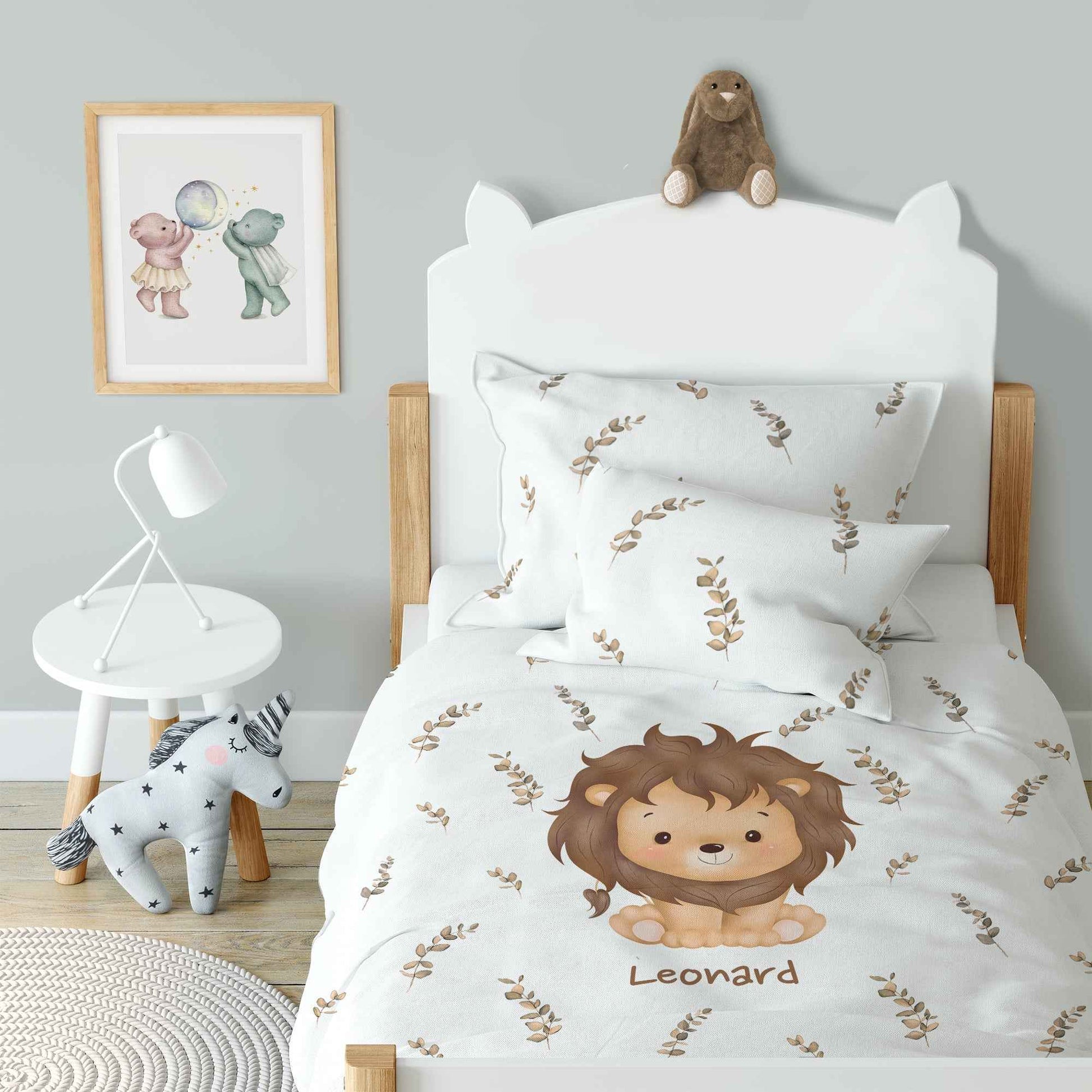 "Der kleine Löwe" Premium Bettwäsche mit Namen