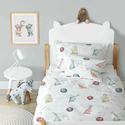 "Dino Galaxy" Premium Kinderbettwäsche