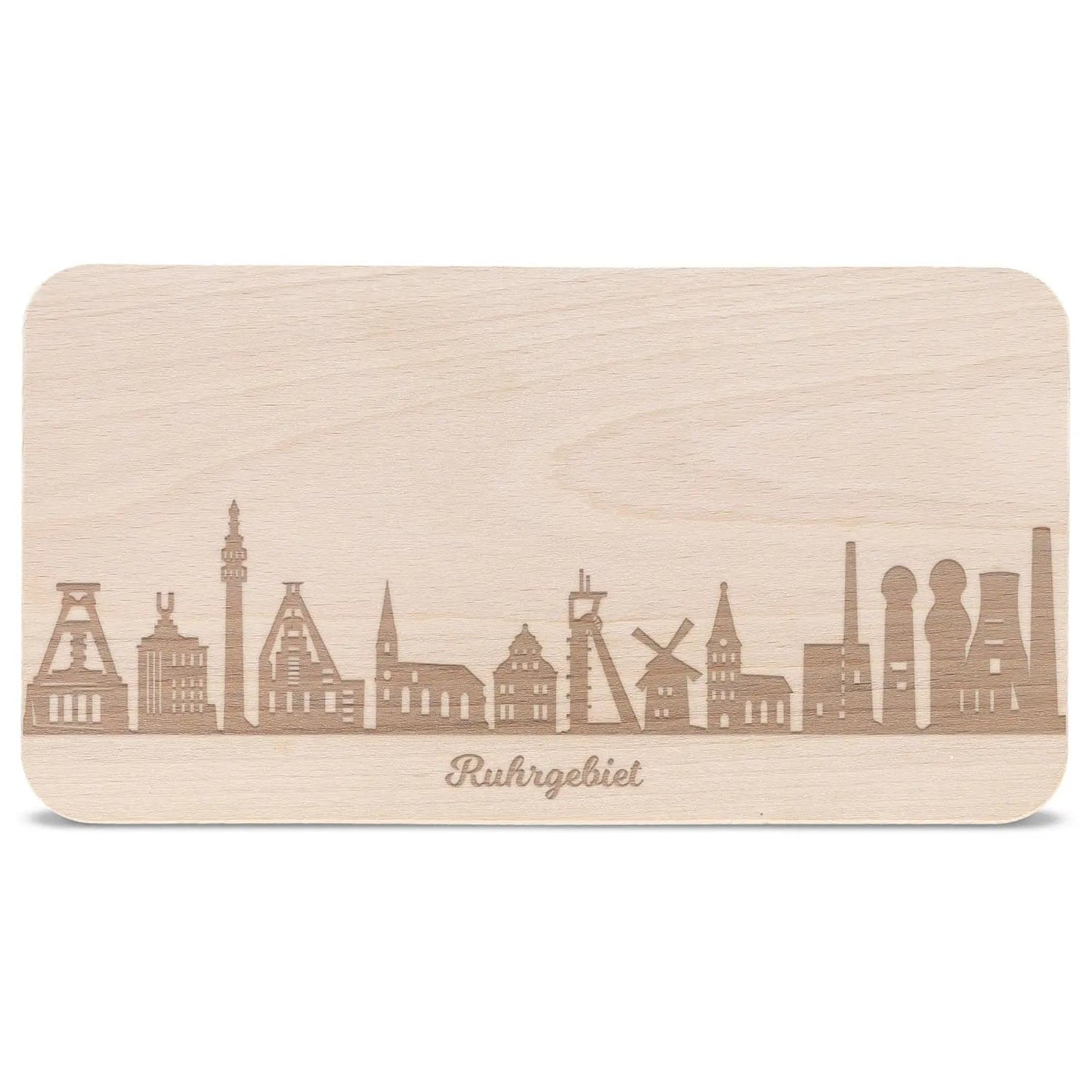 Frühstücksbrettchen Skyline Ruhrgebiet