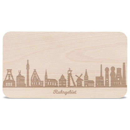 Frühstücksbrettchen Skyline Ruhrgebiet