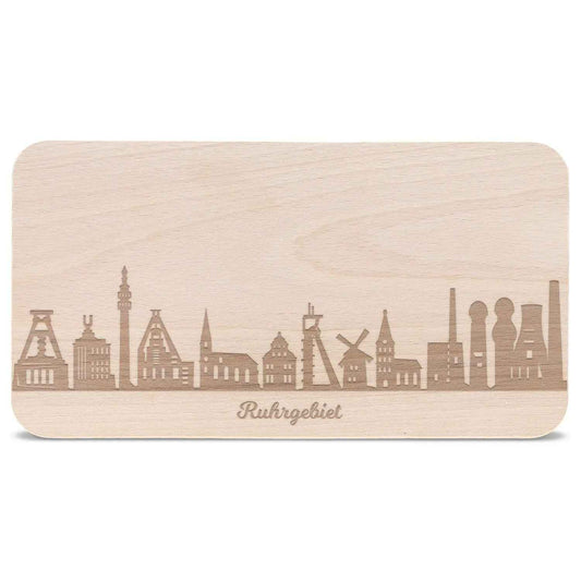 Frühstücksbrettchen Skyline Ruhrgebiet