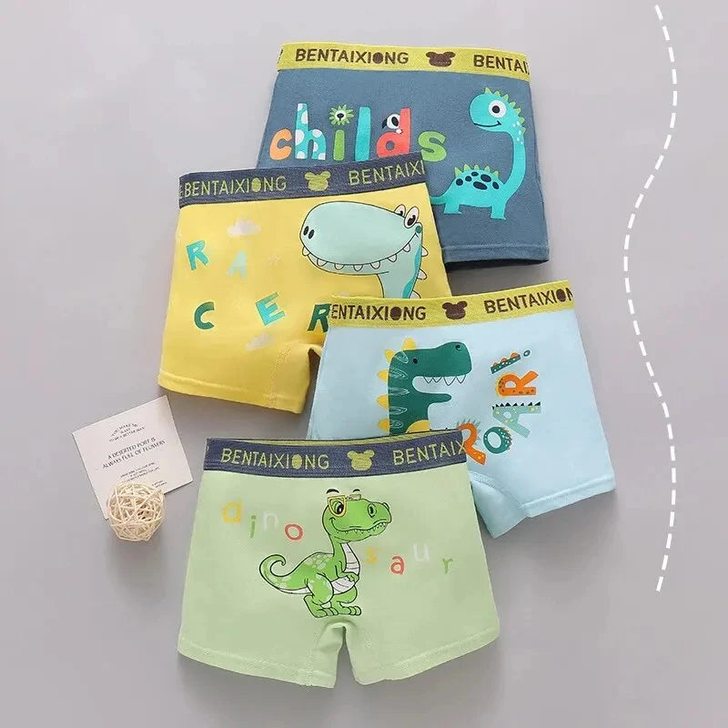 Boxers pour garçons 4 paires (dinosaure/marin)