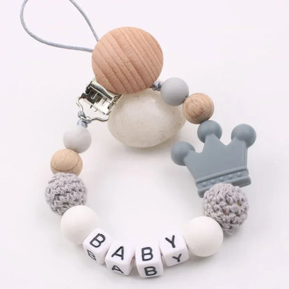 Baby Komfort Schnuller Kette Kinder Buche Holz - Meloni2