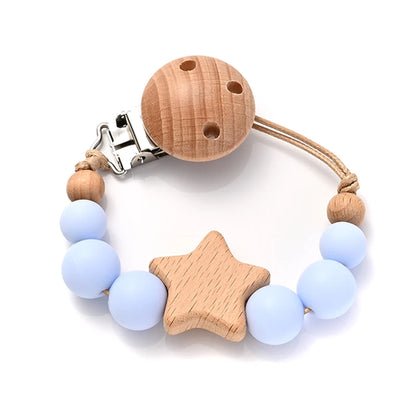 Neue Baby Schnuller Kette Holz - Meloni2