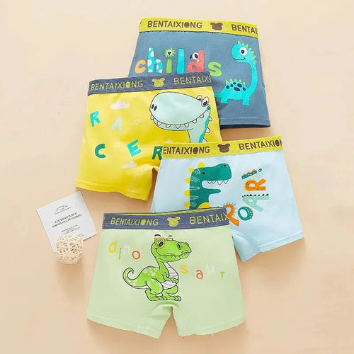 Boxers pour garçons 4 paires (dinosaure/marin)
